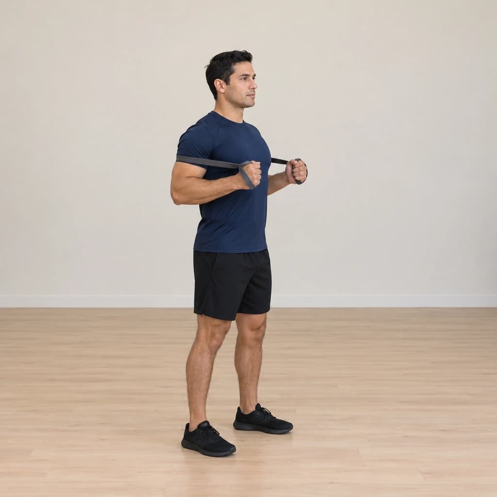 Chest Press With the Consecutive-Loop Elastic Band