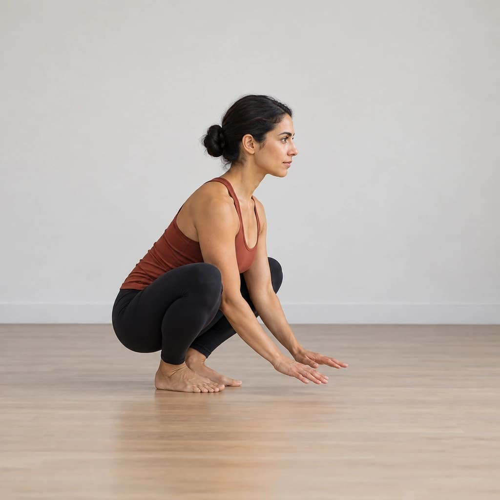 Crow Pose, Kakasana, the Bent-Arm Frog Stand