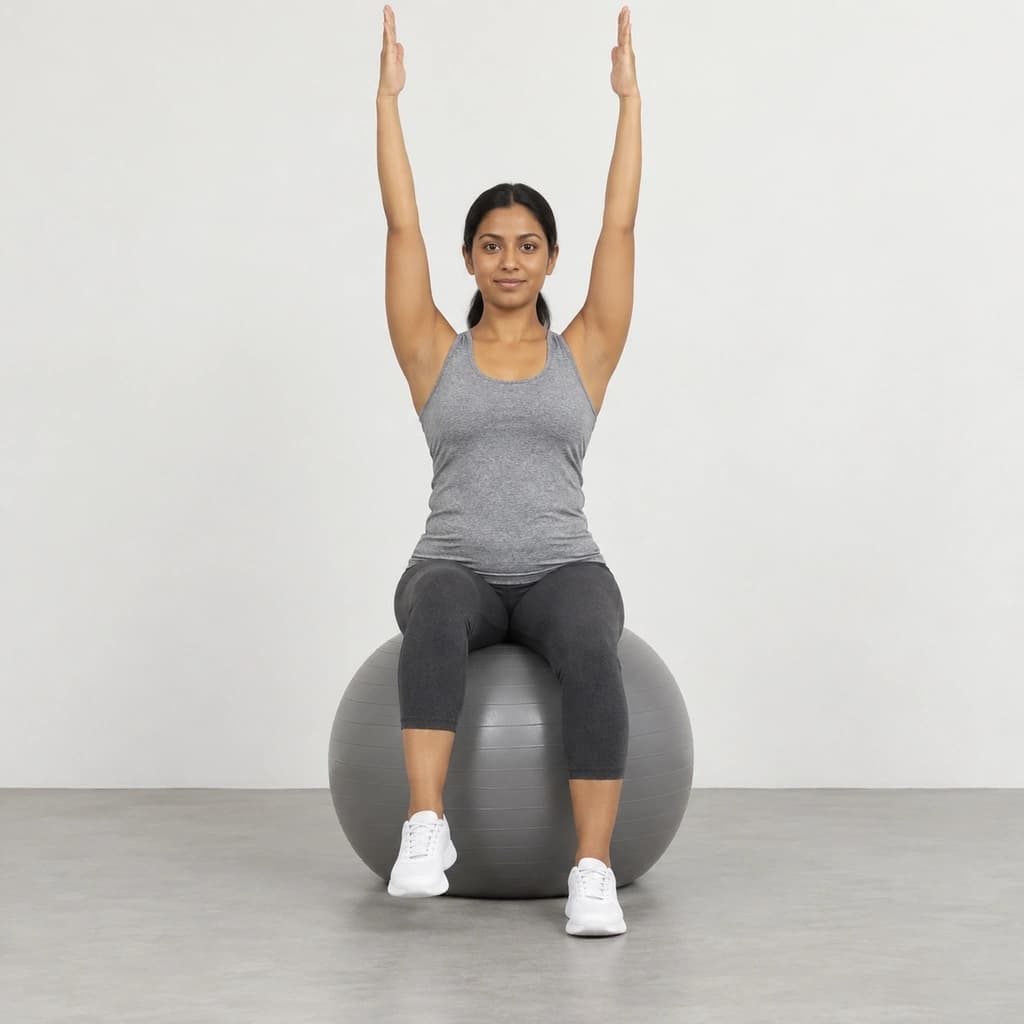 Double Leg Stretch on a Gym Ball
