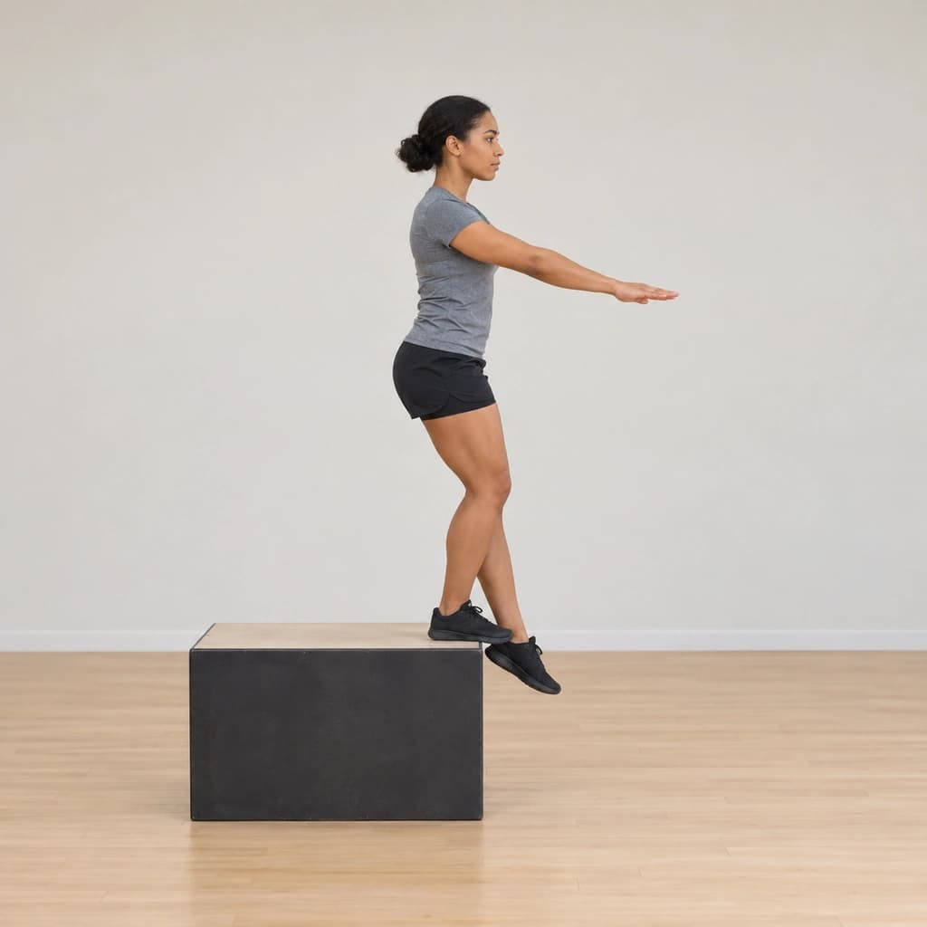 Elevated Pistol Squat on the Plyo Box Edge