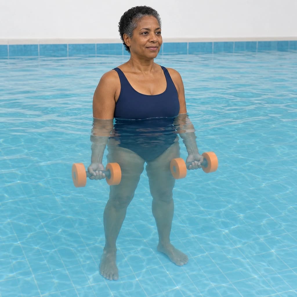 Foam Water Dumbbell Biceps Curl