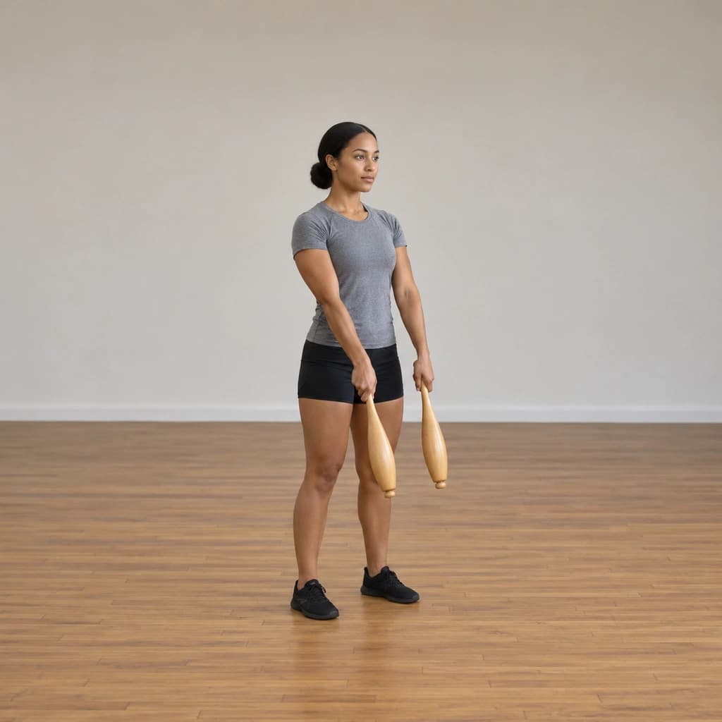 Indian Club Double-Handed Front Swing Pendulum