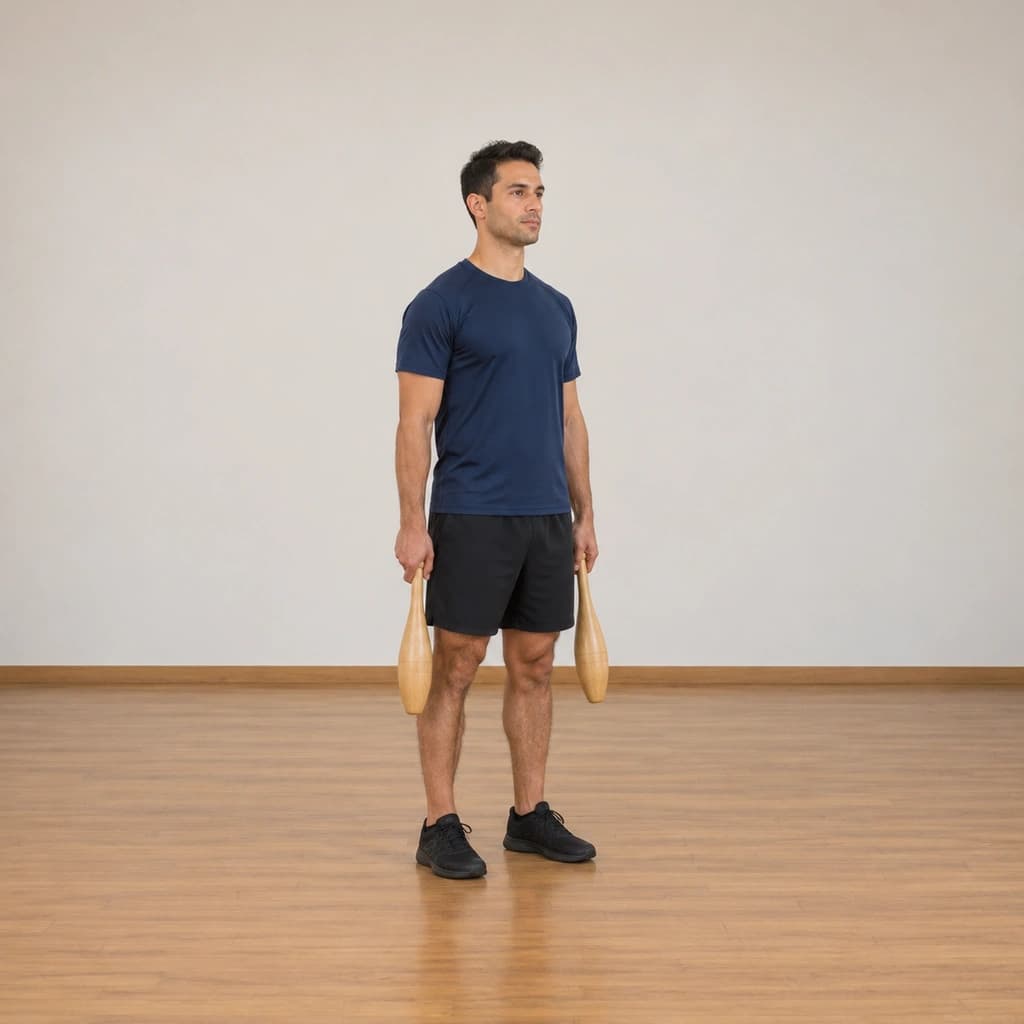Indian Club Double-Handed Side Swing Pendulum