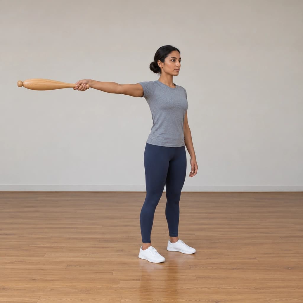 Indian Club Front Swing Pendulum and Vertical Hand Change Behind the Back