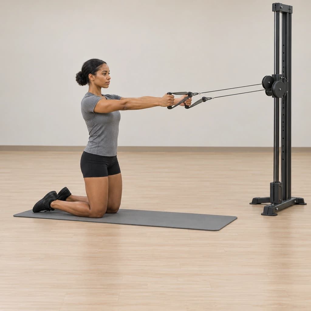 Kneeling Reverse Fly With a Cable or Band