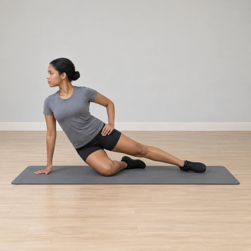 Kneeling Side Kicks on the Pilates Mat
