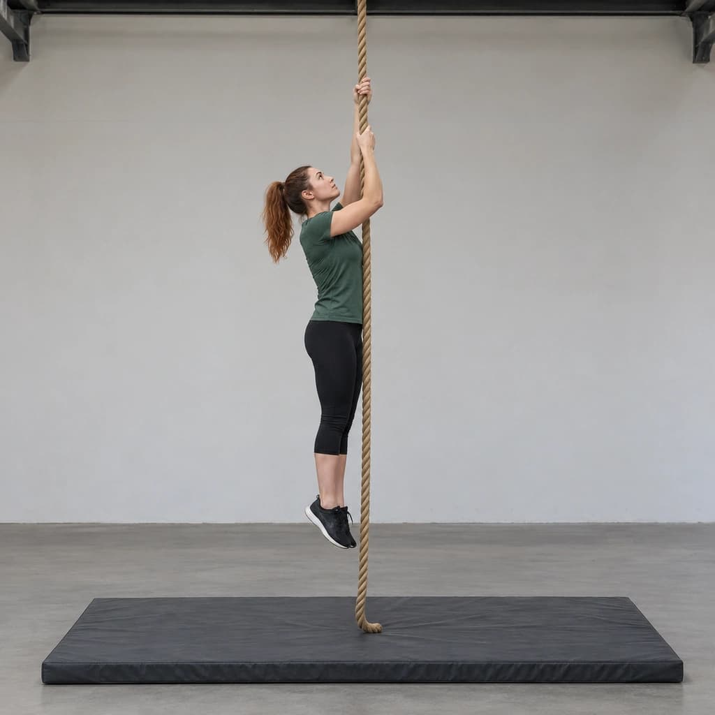 Legless Rope Climb Arms-Only Ascent, the Hand-Over-Hand Pull