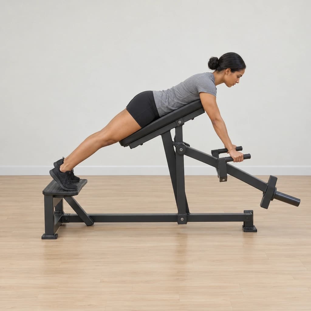 Lying T-Bar Row on the Machine