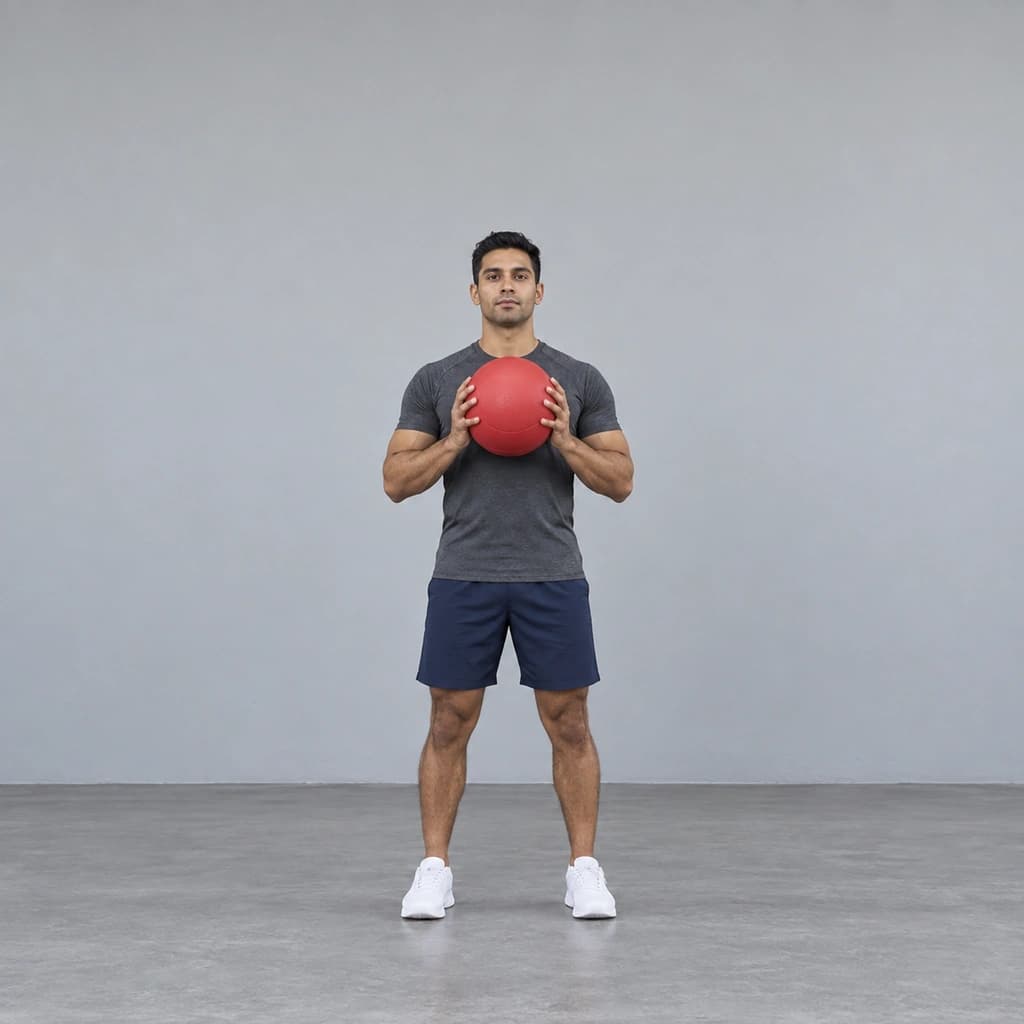 Medicine Ball Overhead Press