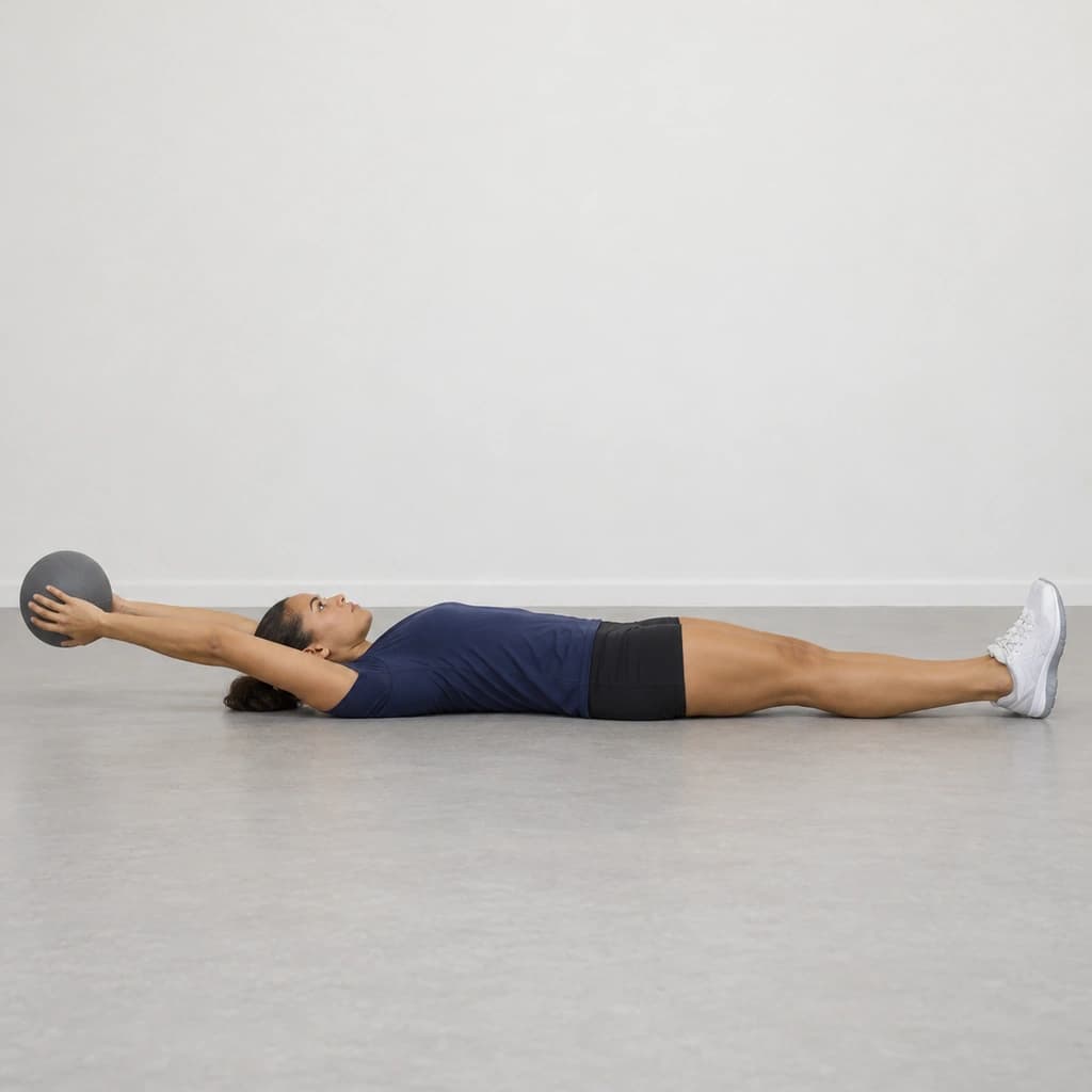 Medicine Ball Toe Touch