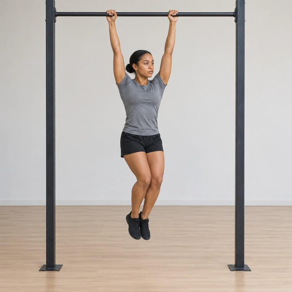 Monkey Bars Oblique Knee Raises