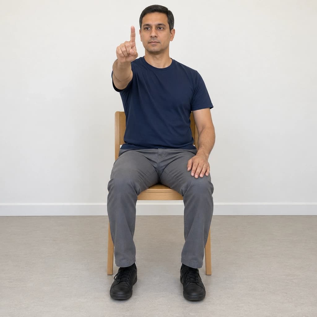 Near-Far Focus Convergence Exercise With a Raised Finger Moved Toward the Nose