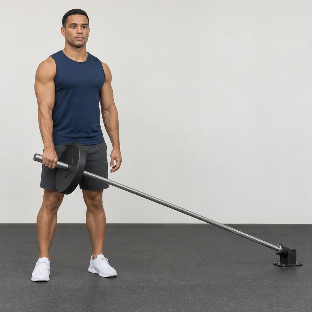 One-Arm Landmine Upright Row