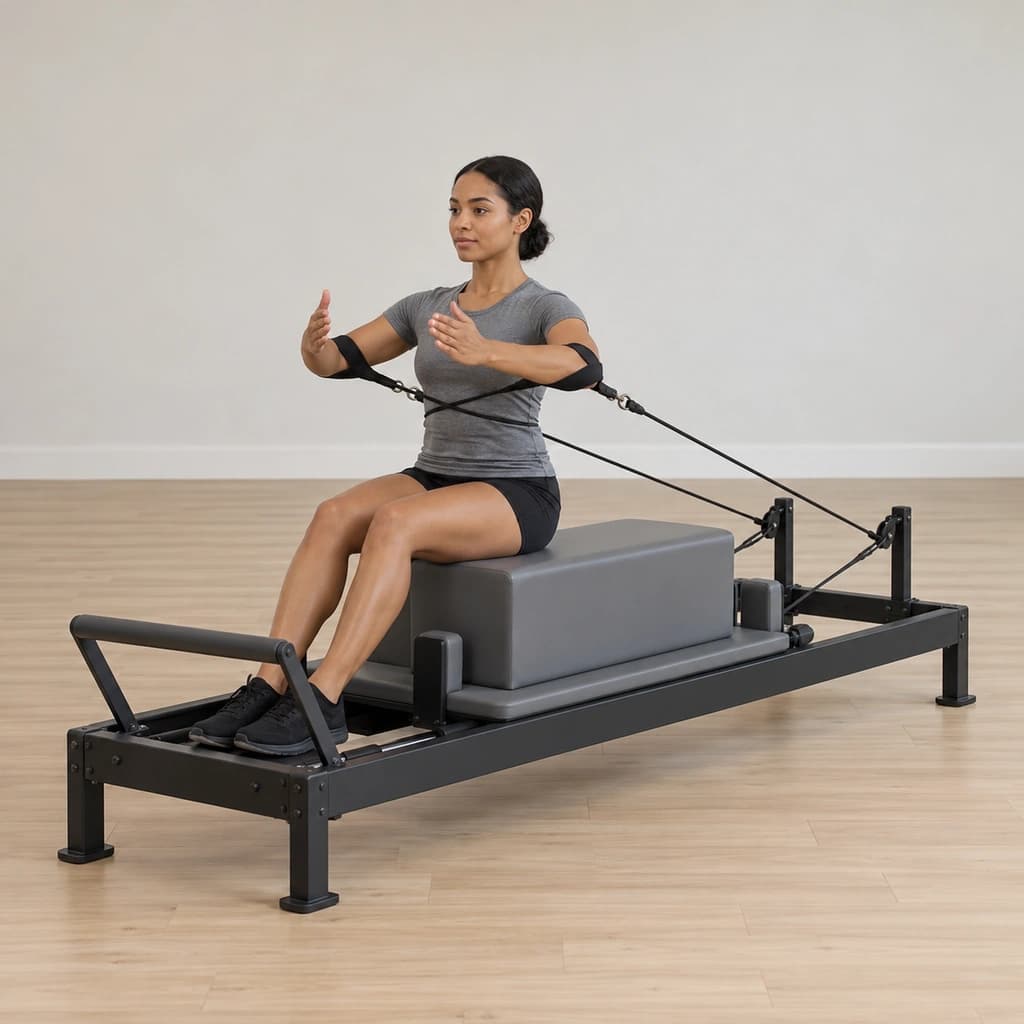 Seated Rhomboids on the Pilates Reformer Long Box