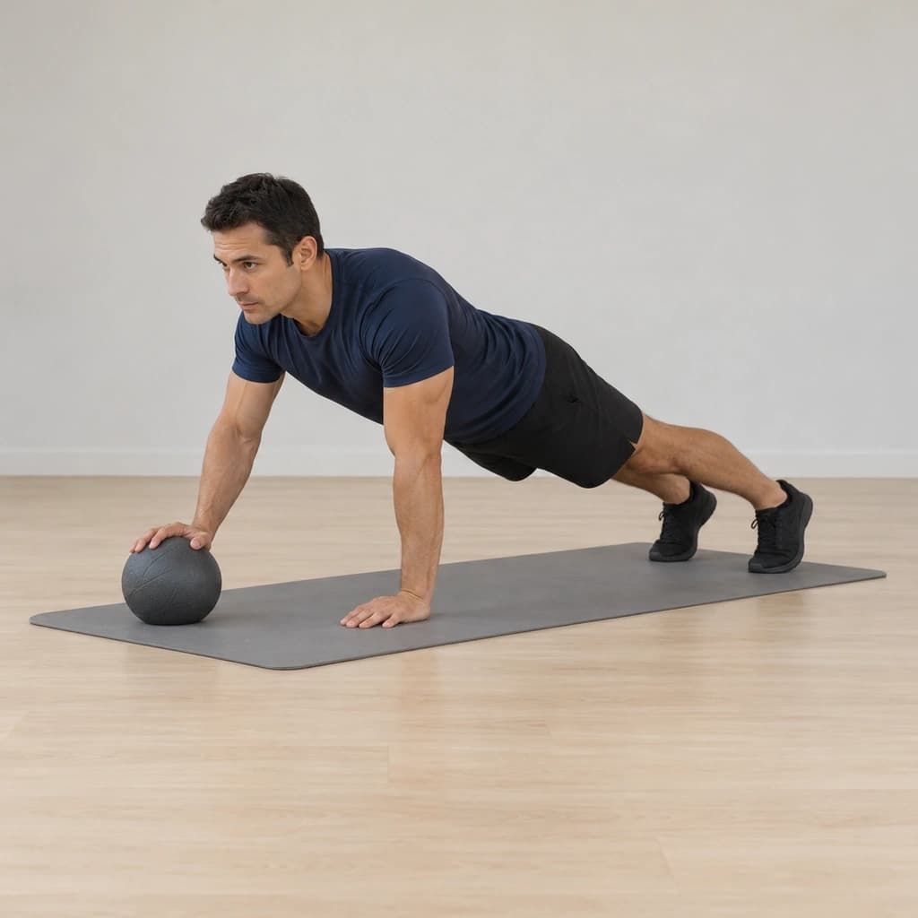 Single-Arm Medicine Ball Push-Up