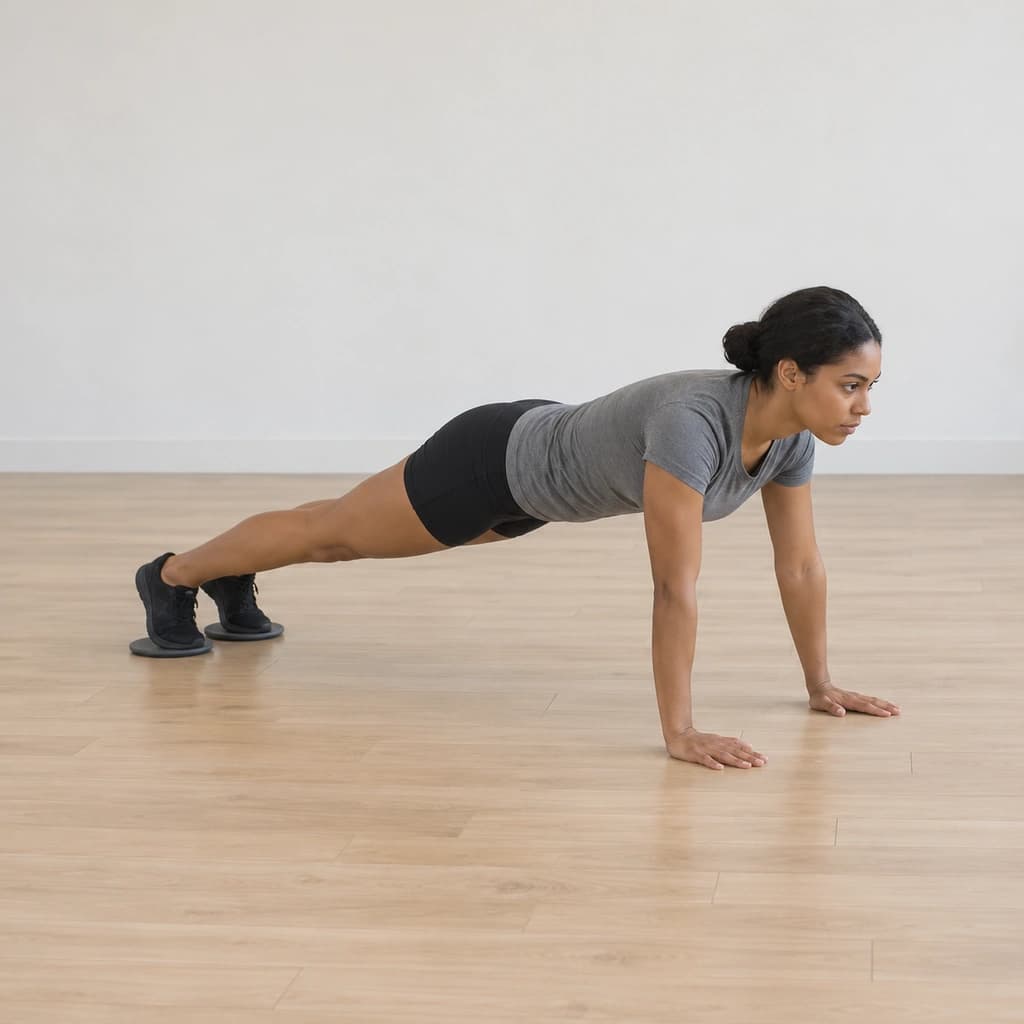 Slider Plank Jacks