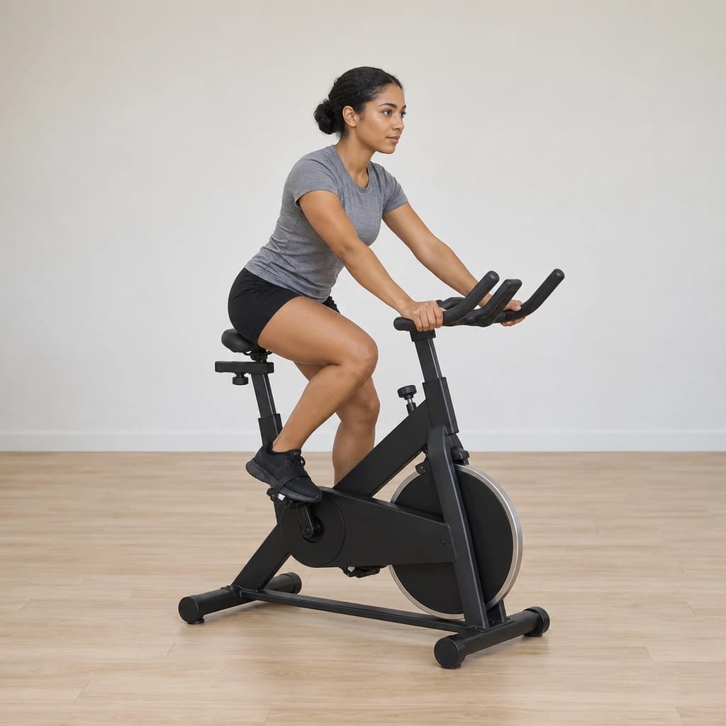 Spinning Bike Handlebar Push-Ups