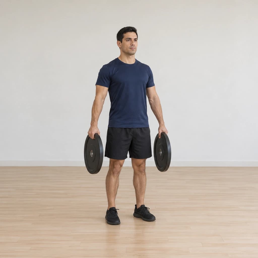 Standing Olympic Plate Hand Squeeze