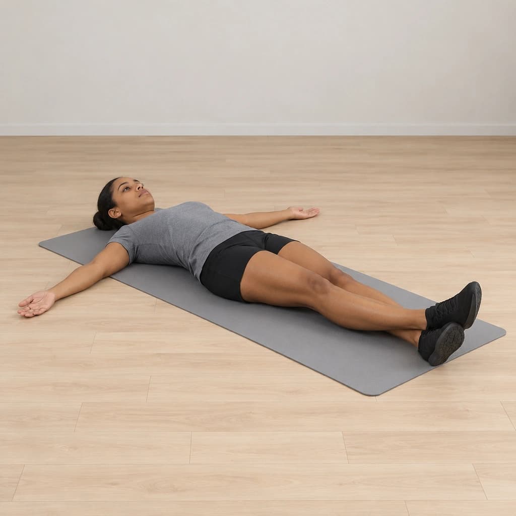 Supine IT Band Stretch