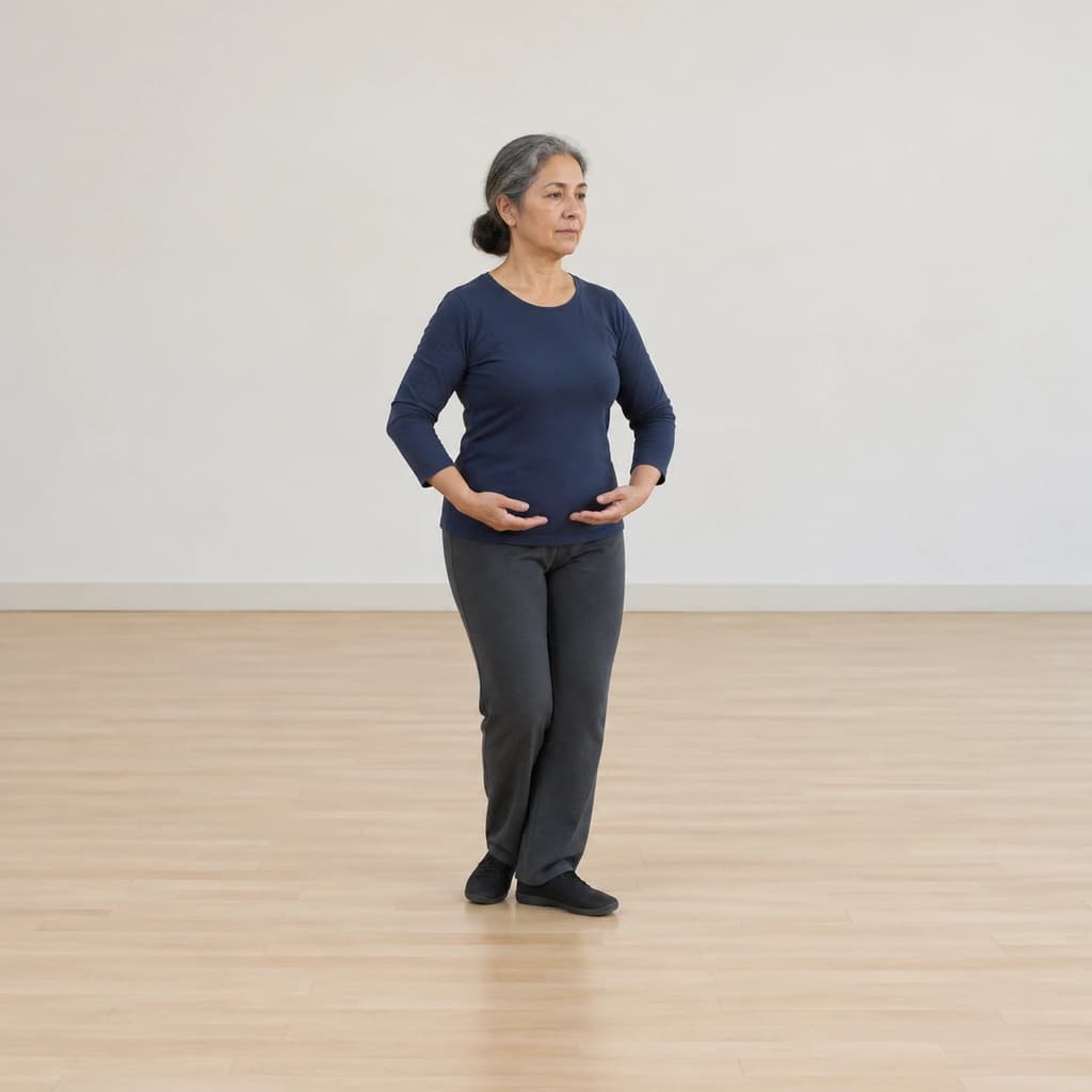 Tai Chi Play the Fiddle in Heel Stance