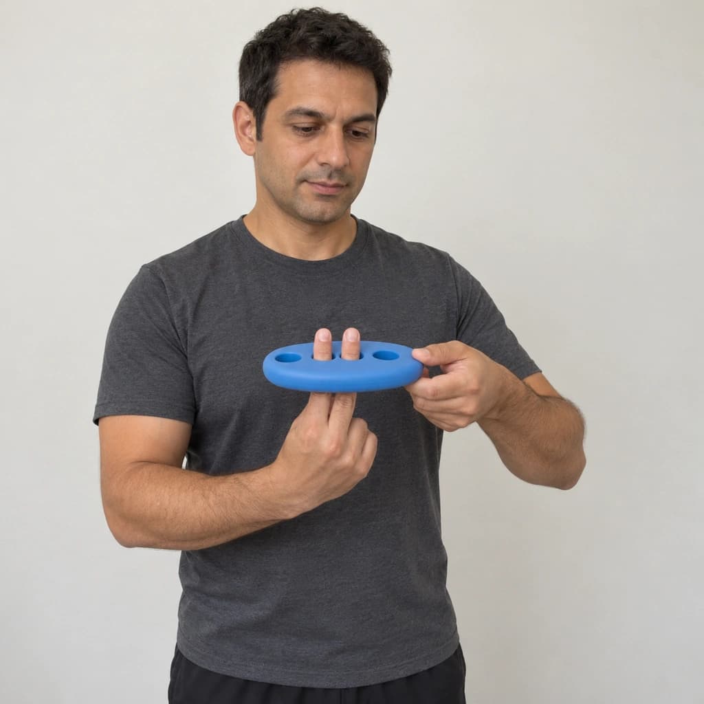 Two-Finger Abduction Against a Soft Finger-Hole Pad