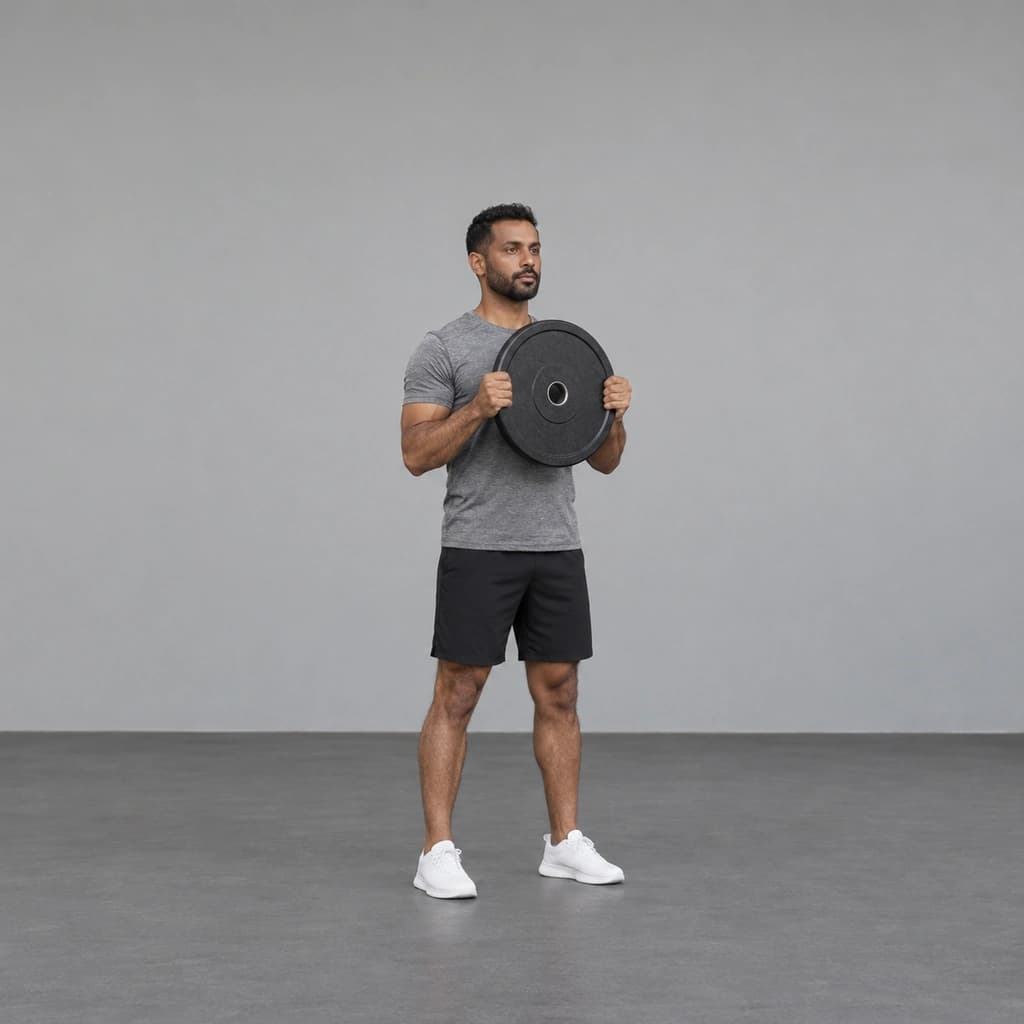 Weight Plate Shoulder Press