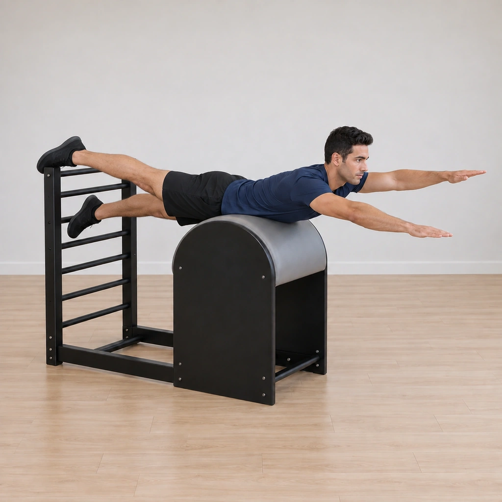His right arm and left leg have lifted higher while the left arm and right leg hold level - the first swim beat.